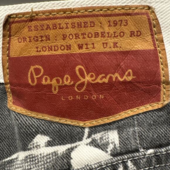 Vintage PEPE Jeans of London Black And White‎ printed images 29x31 Womens Rare - Picture 6 of 7